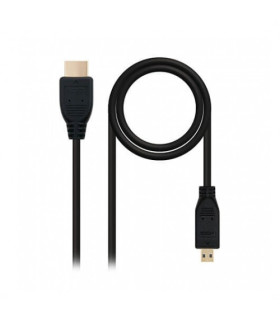 Cable micro hdmi tipo d a hdmi tipo a nanocable 1.8m negro 1.8m - macho a macho - alta velocidad - negro