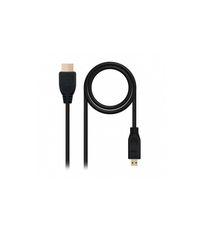 Cable micro hdmi tipo d a hdmi tipo a nanocable 1.8m negro 1.8m -  macho a macho -  alta velocidad -  negro