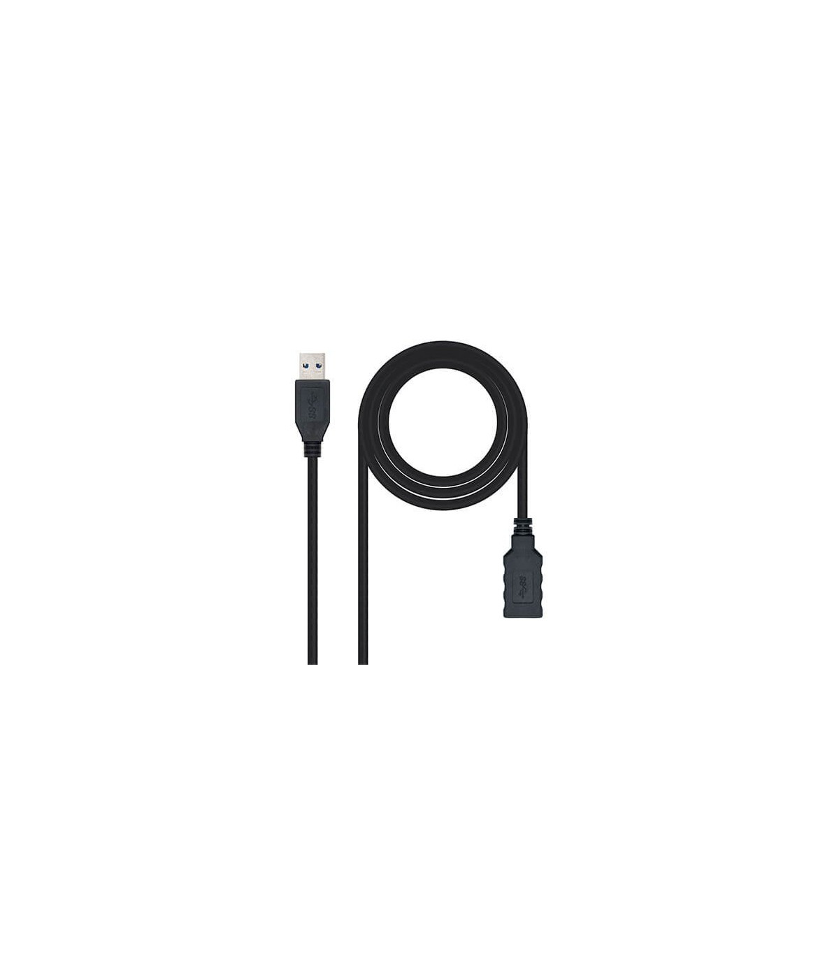 Cable usb tipo a 3.0 a usb tipo a 3.0 nanocable 1m negro macho - hembra