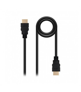 Cable hdmi 1.4 tipo a a hdmi tipo a nanocable 5m - macho - macho - alta velocidad - 4k - 10.2gbps - negro