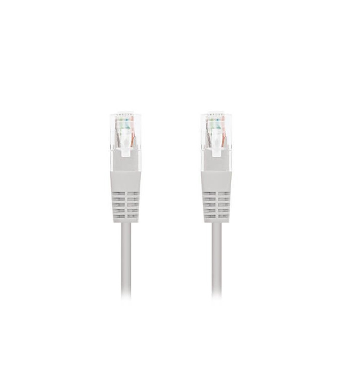 Cable red nanocable latiguillo rj45 utp cat6 0.25m gris 25cm