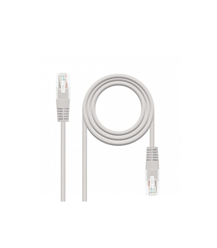 Cable red nanocable latiguillo rj45 utp cat6 2m gris
