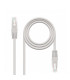 Cable red nanocable latiguillo rj45 utp cat6 5m gris