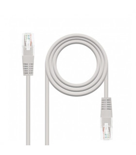 Cable red nanocable latiguillo rj45 utp cat6 5m gris