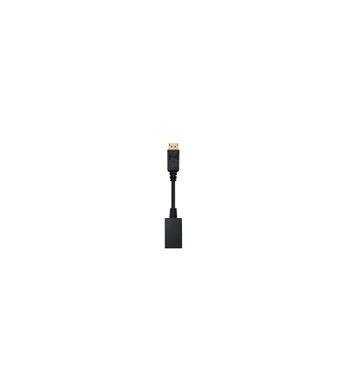 Adaptador displayport a hdmi nanocable macho - hembra 15cm negro
