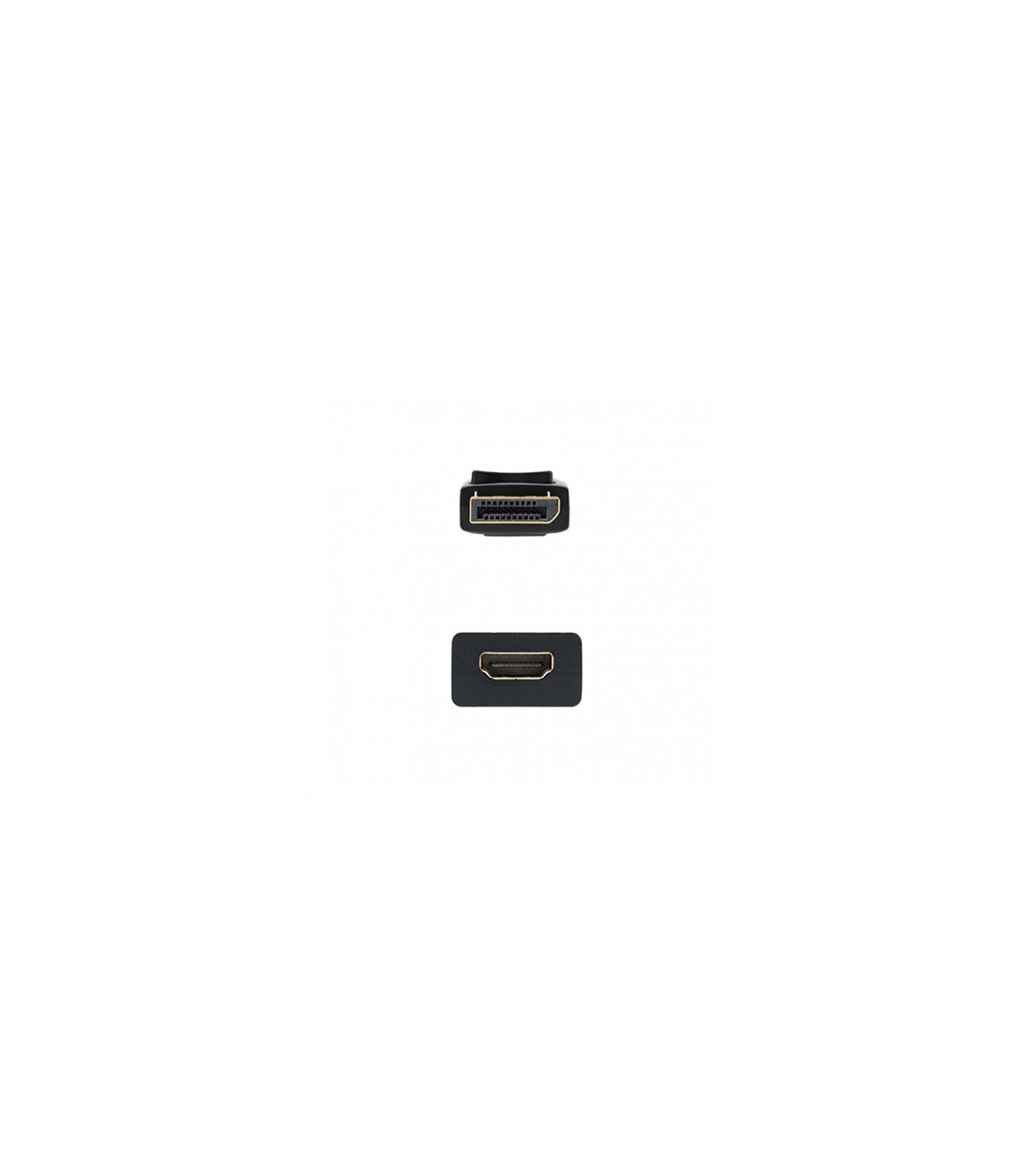 Adaptador displayport a hdmi nanocable macho - hembra 15cm negro