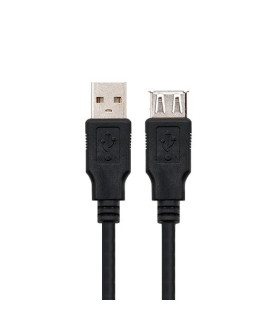 Cable alargador nanocable usb - a 2.0 a usb - a 2.0 1.8m negro macho - hembra