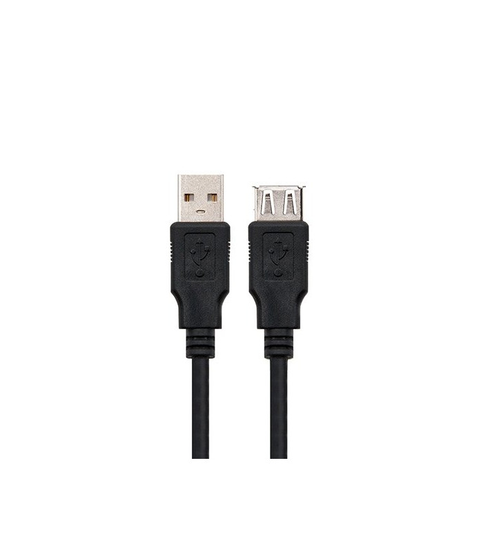 Cable alargador nanocable usb - a 2.0 a usb - a 2.0 1.8m negro macho - hembra