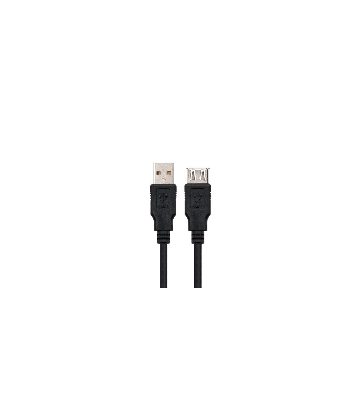Cable alargador nanocable usb - a 2.0 a usb - a 2.0 1.8m negro macho - hembra