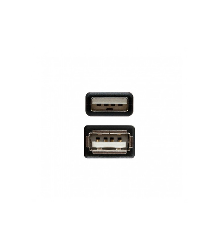 Cable alargador nanocable usb - a 2.0 a usb - a 2.0 1.8m negro macho - hembra