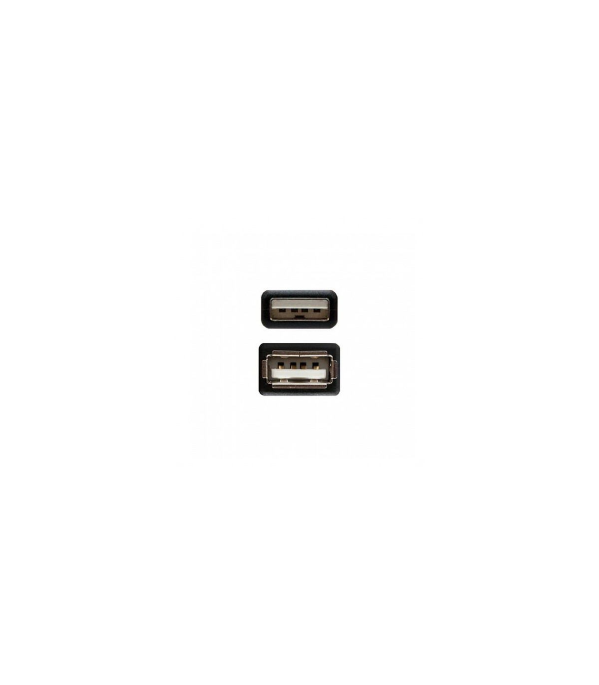 Cable alargador nanocable usb - a 2.0 a usb - a 2.0 1.8m negro macho - hembra