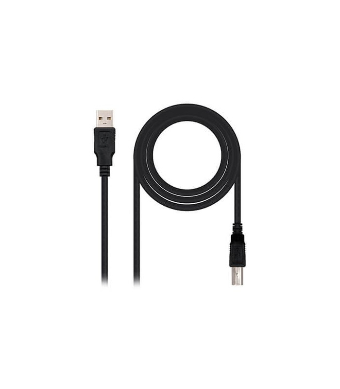 Cable impresora nanocable usb - a 2.0 a usb - b 2.0 1m negro macho - macho