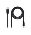 Cable impresora nanocable usb - a 2.0 a usb - b 2.0 1m negro macho - macho