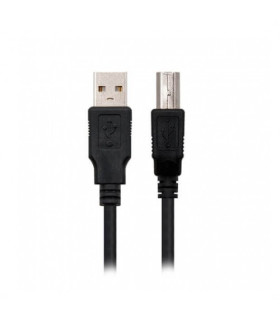 Cable impresora nanocable usb - a 2.0 a usb - b 2.0 1m negro macho - macho