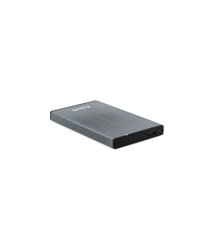 Caja externa tooq tqe - 2527g para hhd - ssd 2.5 pulgadas 9.5mm sata usb 3.0 gris