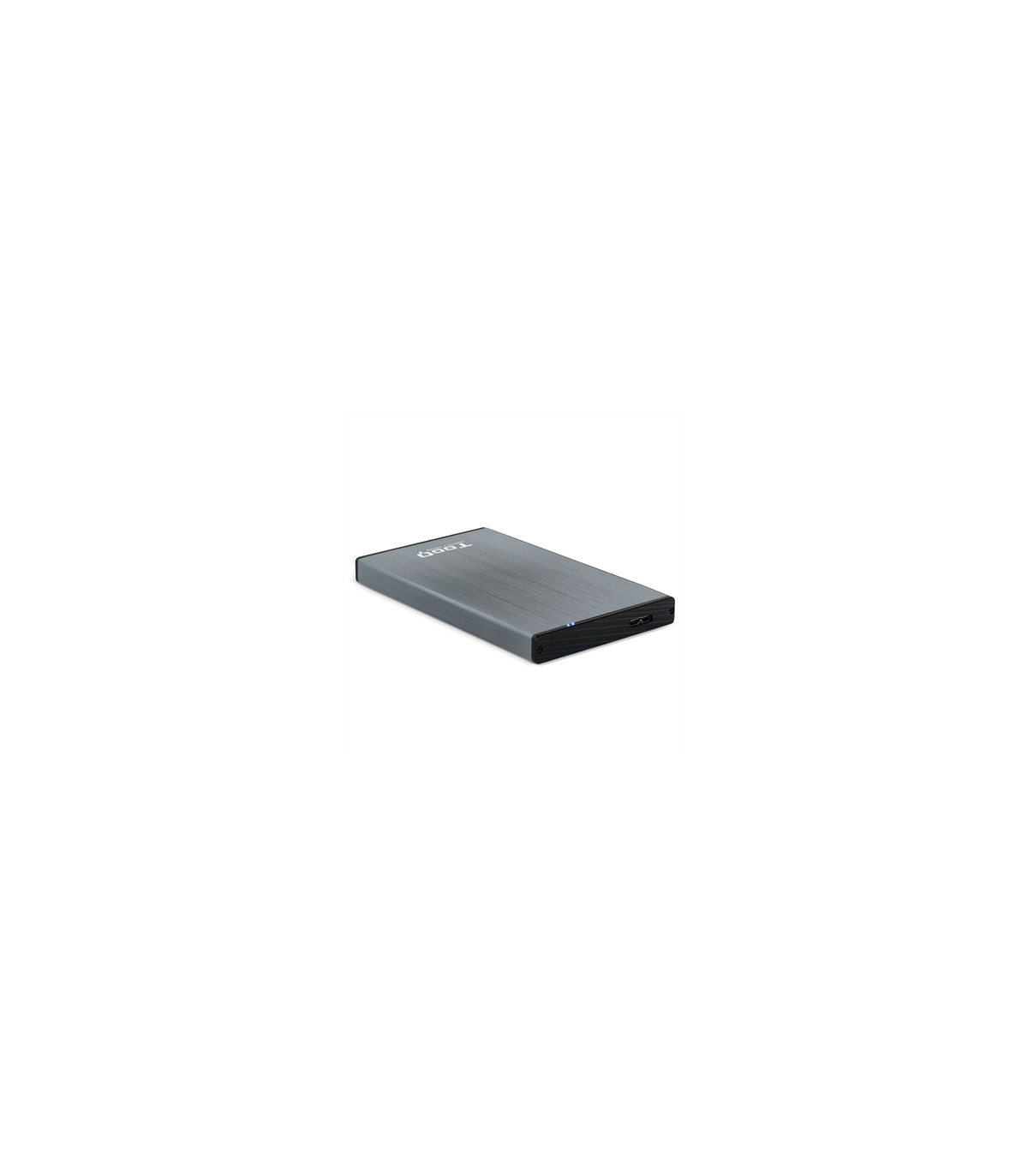 Caja externa tooq tqe - 2527g para hhd - ssd 2.5 pulgadas 9.5mm sata usb 3.0 gris