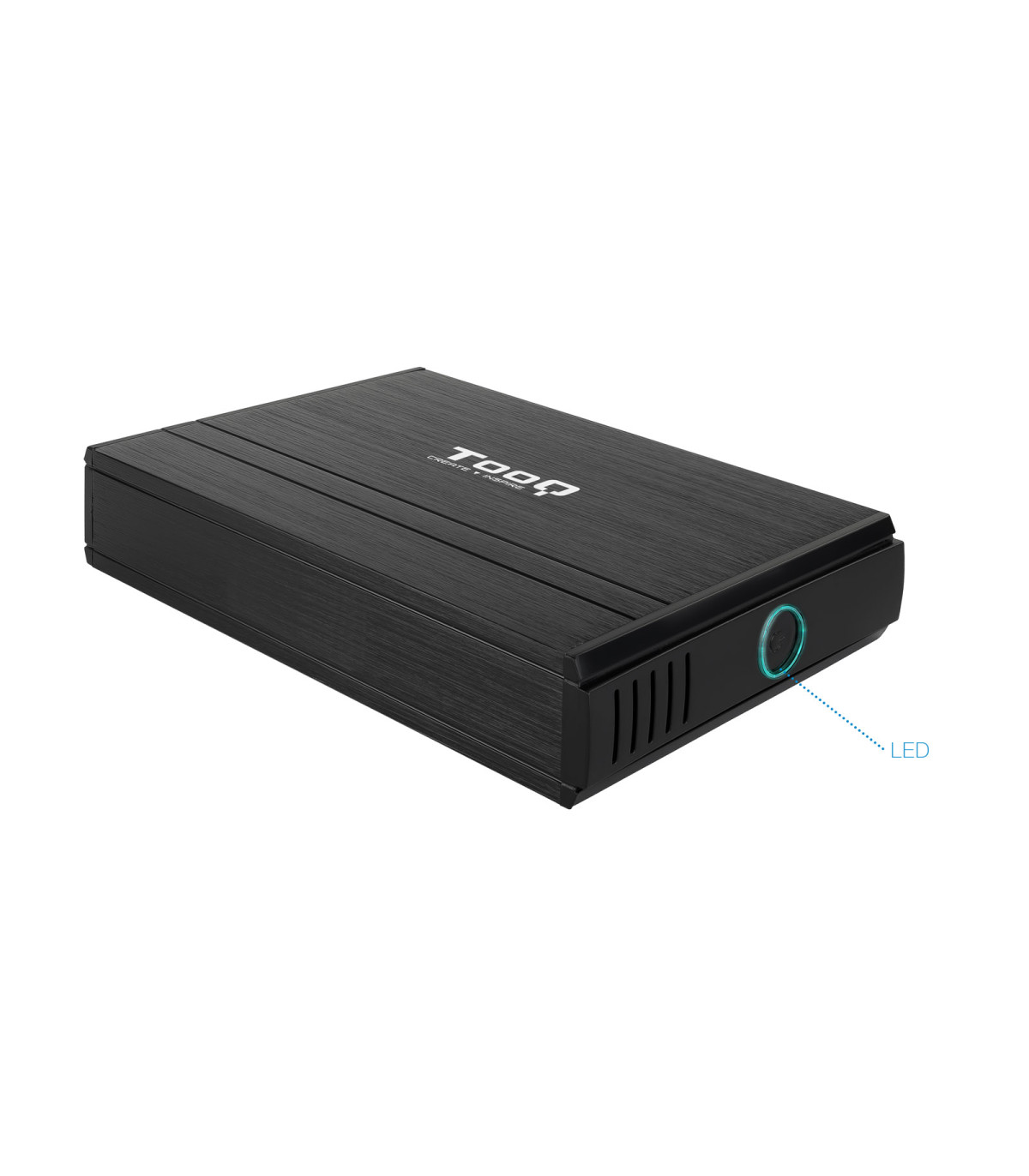 Caja externa tooq tqe - 3520b para hdd 3.5 pulgadas sata - ide usb 2.0 negro