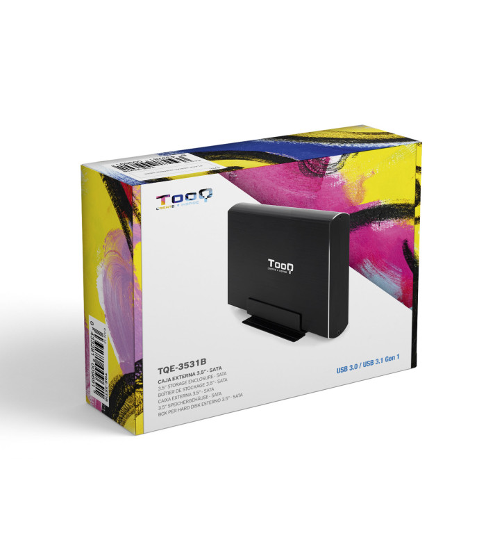 Caja externa tooq tqe - 3531b 3.5 pulgadas sata usb 3.0 negro