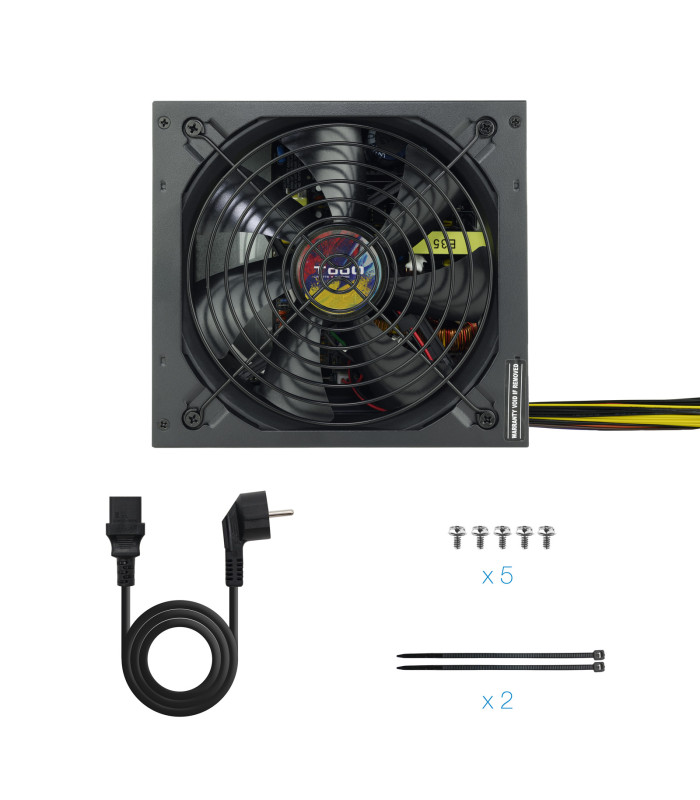 Fuente de alimentacion tooq tqapolo - 600sp atx 600w