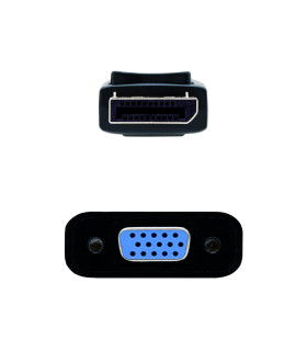 Adaptador displayport a svga nanocable macho - hembra 15cm negro