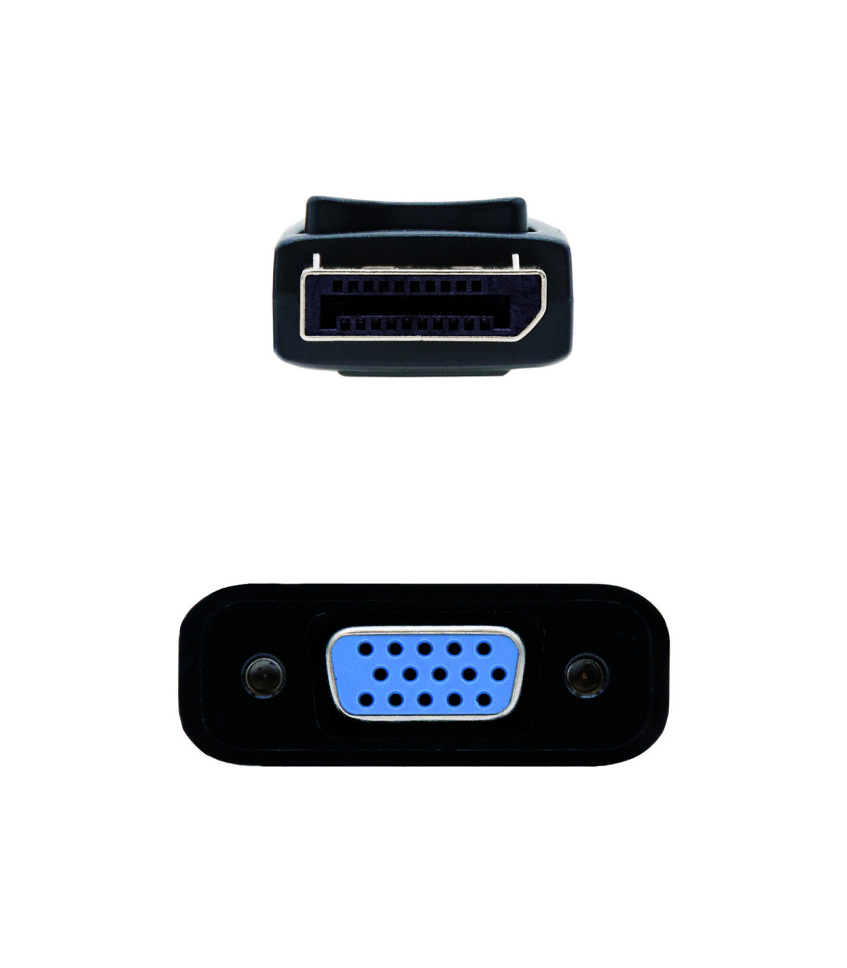 Adaptador displayport a svga nanocable macho - hembra 15cm negro