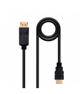 Cable displayport a hdmi nanocable 2m - macho - macho