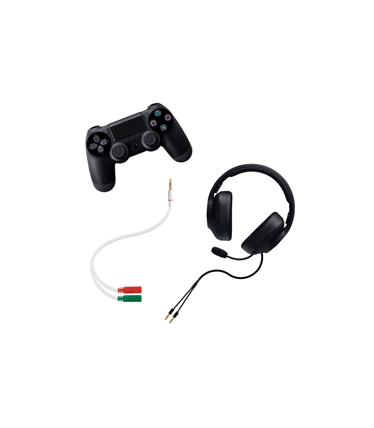 Cable audio 1 x 3.5mm a 2 x jack 3.5mm nanocable -  macho - hembra -  20cm