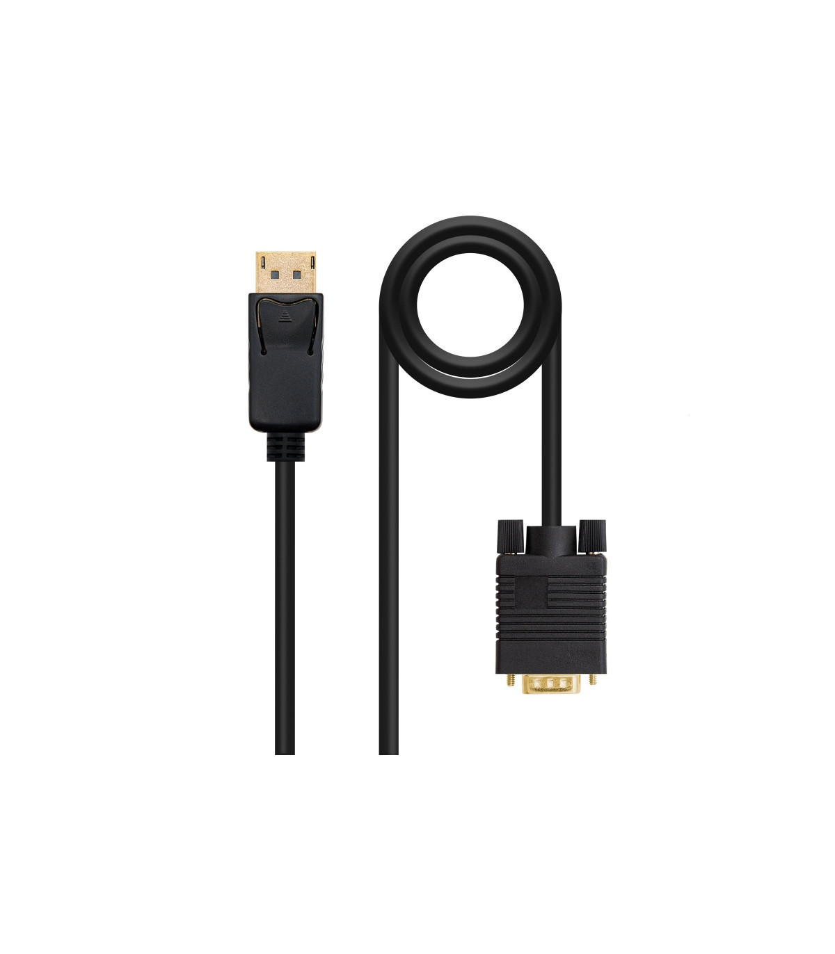 Cable displayport a vga nanocable 2m negro -  macho - macho