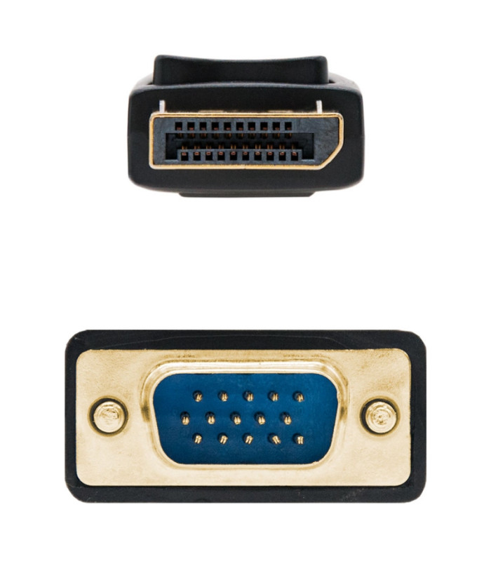 Cable displayport a vga nanocable 2m negro -  macho - macho