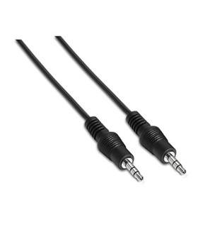 Cable audio estereo jack 3.5mm nanocable 1.5m negro -  macho - macho