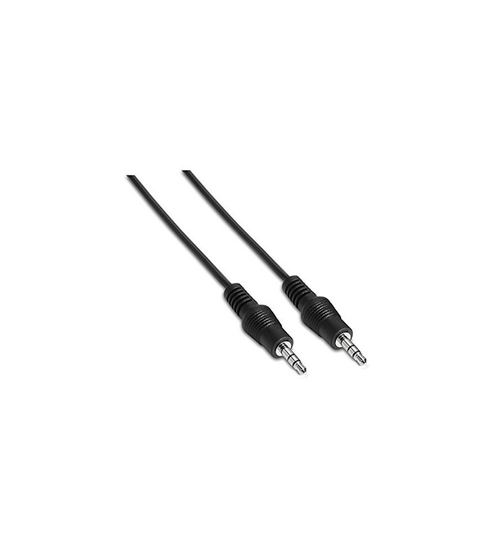 Cable audio estereo jack 3.5mm nanocable 1.5m negro -  macho - macho