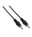 Cable audio estereo jack 3.5mm nanocable 1.5m negro - macho - macho