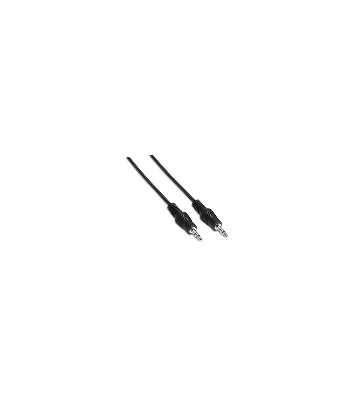 Cable audio estereo jack 3.5mm nanocable 1.5m negro -  macho - macho
