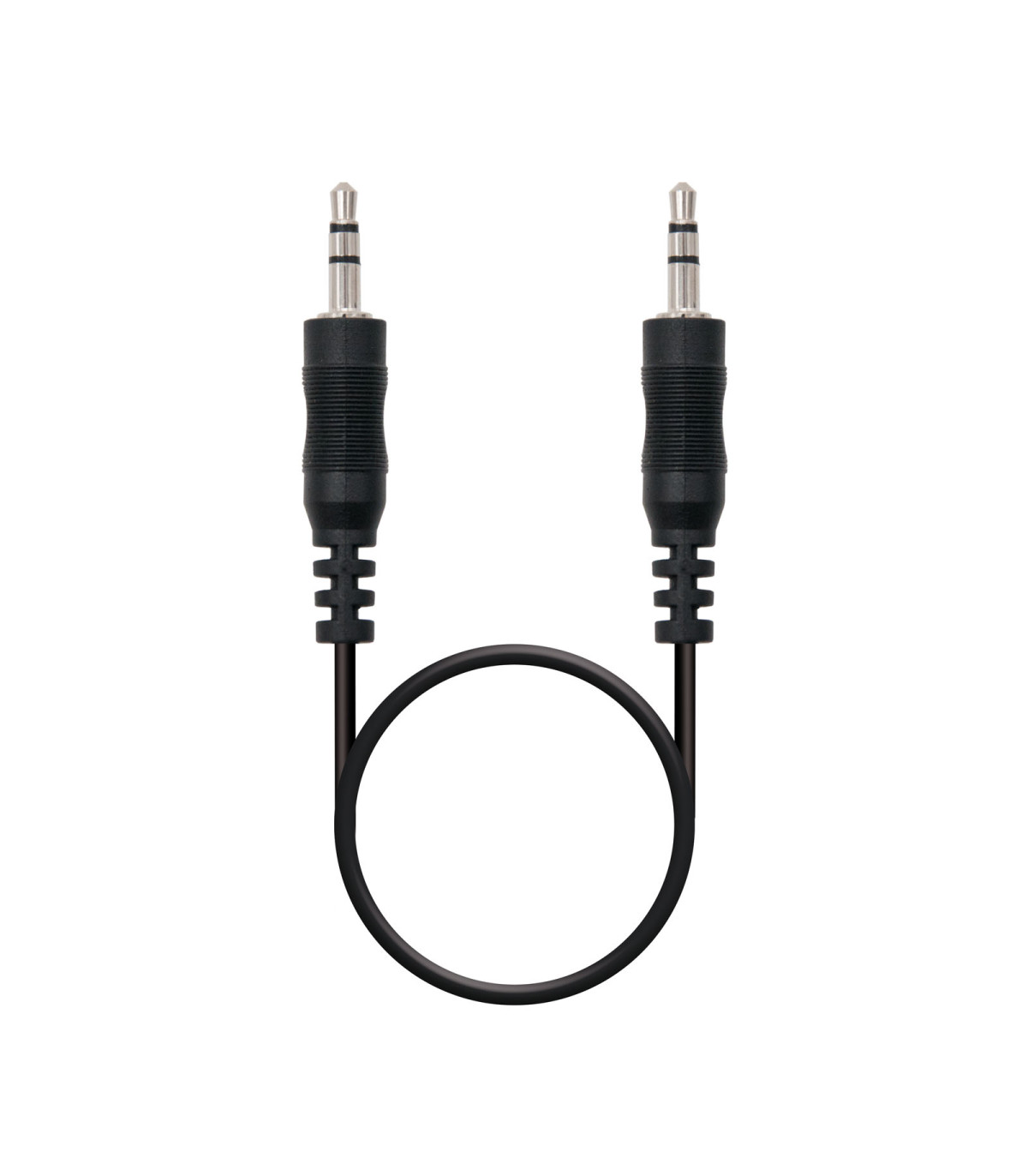 Cable audio estereo jack 3.5mm nanocable 1.5m negro -  macho - macho