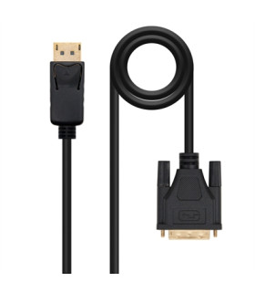 Cable displayport a dvi nanocable 1m -  macho - macho -  negro