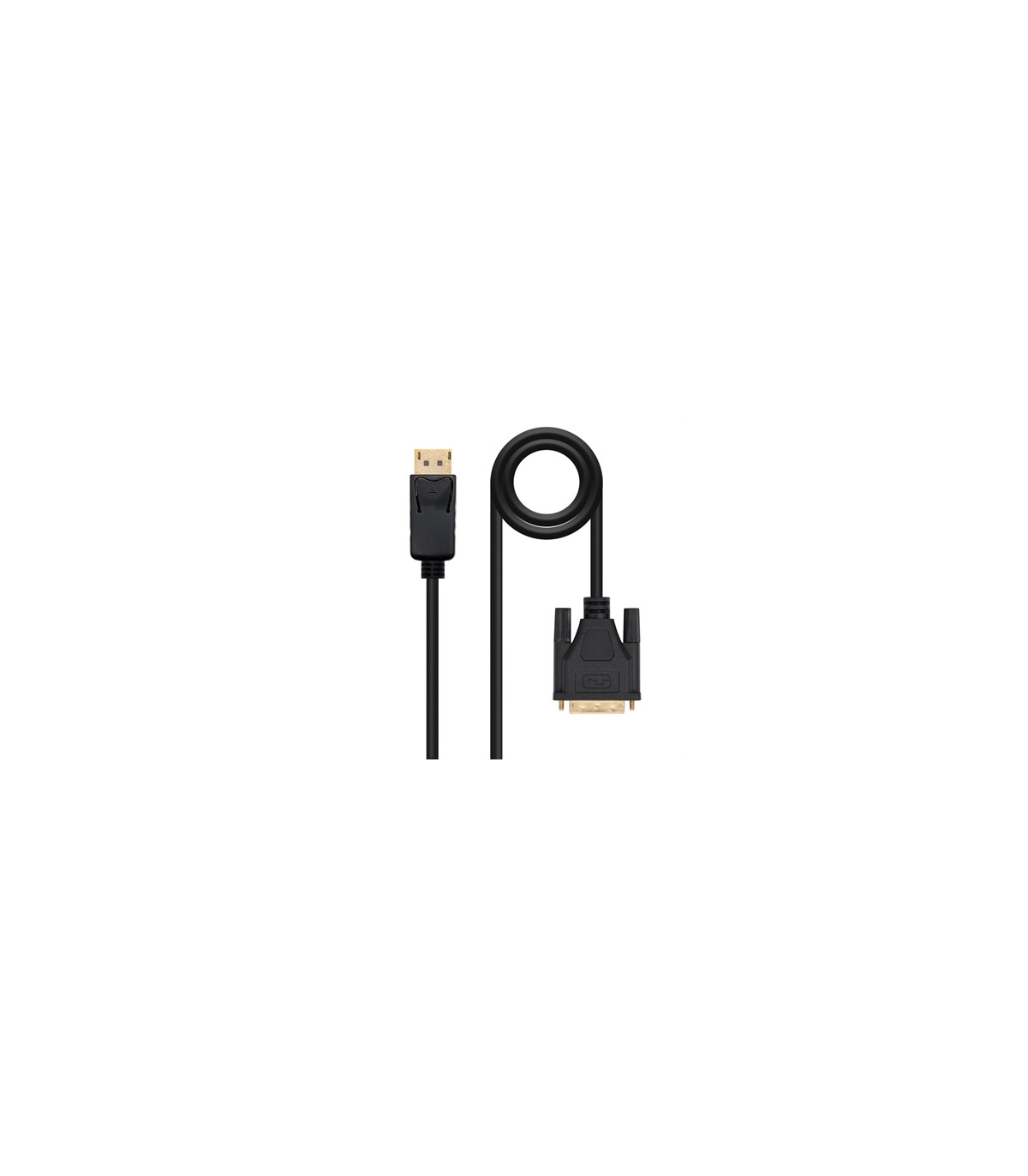 Cable displayport a dvi nanocable 1m -  macho - macho -  negro