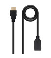 Cable hdmi 2.0 nanocable 2m - macho - hembra - negro