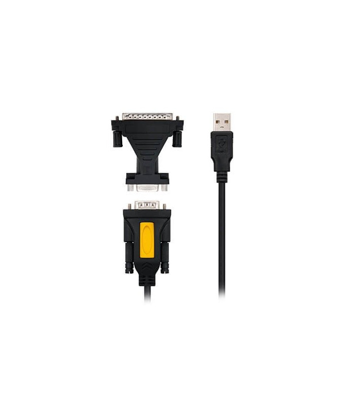 Cable conversor nanocable usb - a a rs232 1.8m -  macho - macho -  incluye adaptador db9(h) a db25(m)