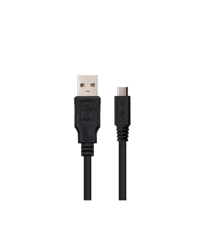 Cable usb 2.0 a micro usb nanocable 0.8m -  macho - hembra -  negro