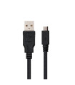 Cable usb 2.0 a micro usb nanocable 0.8m - macho - hembra - negro
