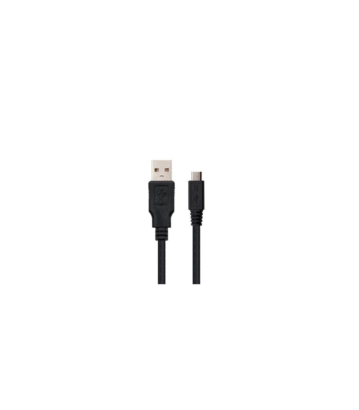 Cable usb 2.0 a micro usb nanocable 0.8m -  macho - hembra -  negro