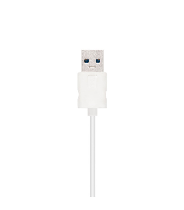 Cable conversor usb 3.0 a gigabit ethernet nanocable 10 - 100 - 1000mbps 15cm -  macho - hembra -  aluminio
