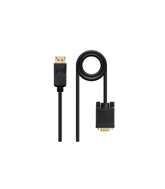 Cable conversor displayport a vga nanocable 1m -  macho - macho -  negro