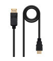 Cable displayport a hdmi nanocable 1m - macho - macho - negro