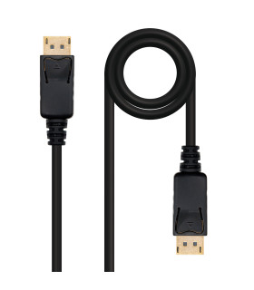 Cable displayport nanocable 2m - macho - macho - negro