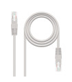 Cable red nanocable latiguillo rj45 utp cat6 15m gris