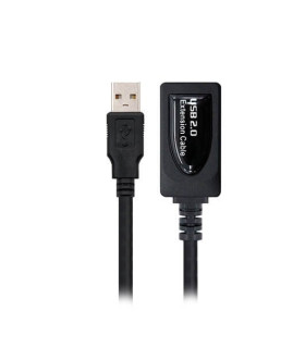 Cable amplificador de señal usb nanocable macho a hembra negro 5m