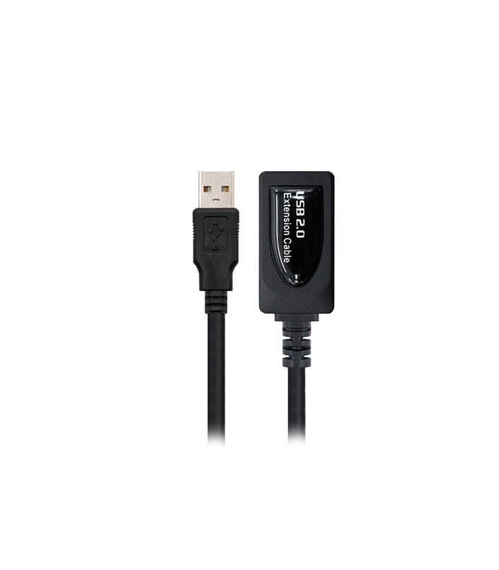 Cable amplificador de señal usb nanocable macho a hembra negro 5m