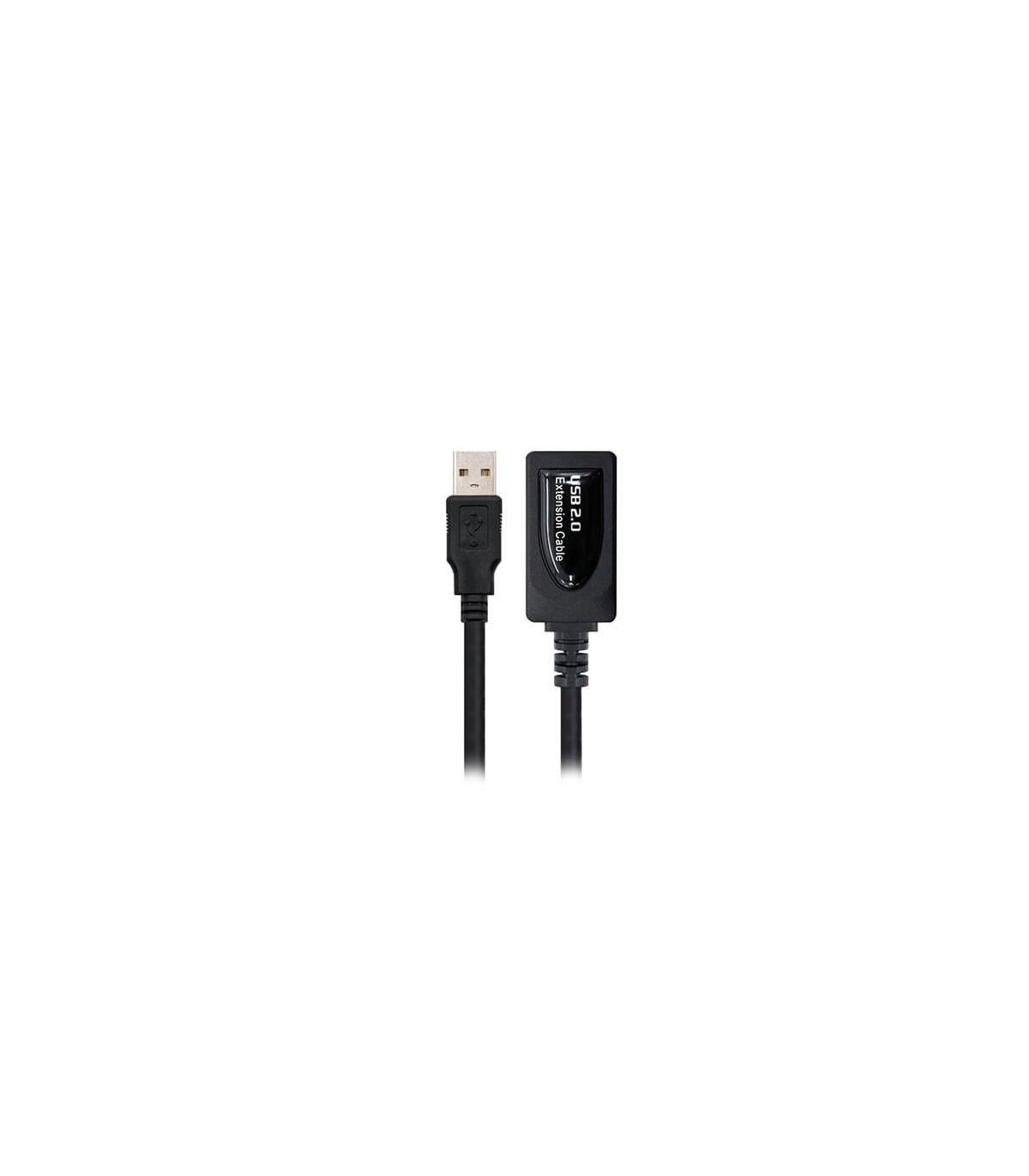 Cable amplificador de señal usb nanocable macho a hembra negro 5m