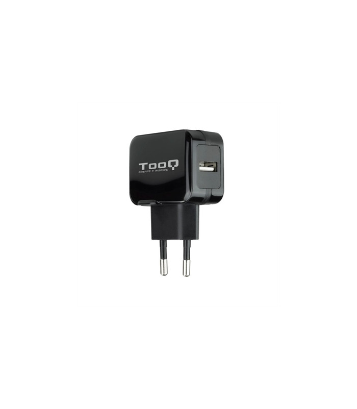 Cargador de pared tooq usb -  12w -  negro